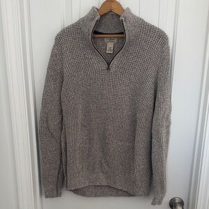 L.L. Bean Men's Gray Half-Zip Sweater